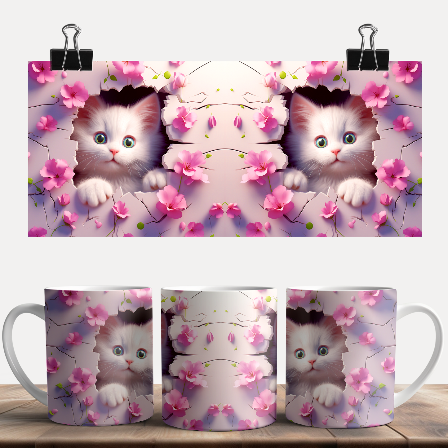3d Animal cat mug