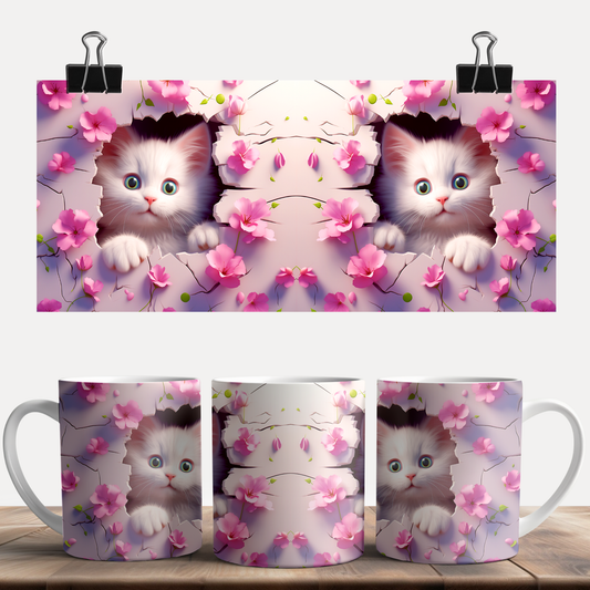 3d Animal cat mug