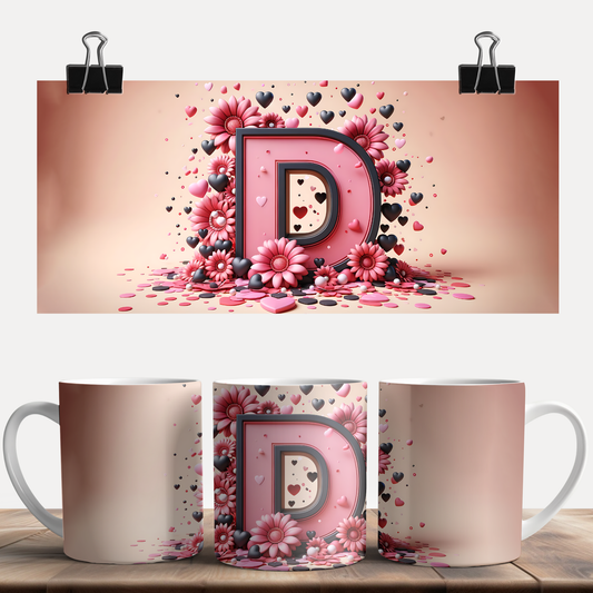 Valentine Alphabet D Mug