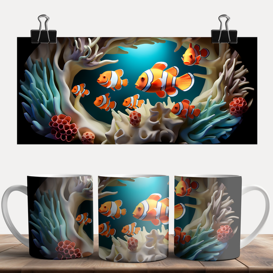 3D Clown Fish Mug