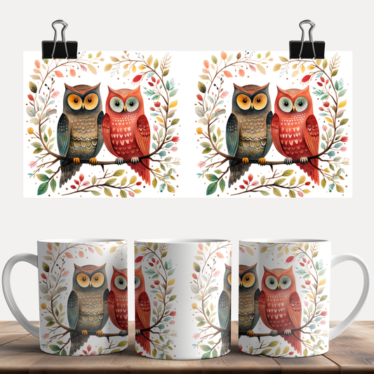 Cute Couple Owl Mug