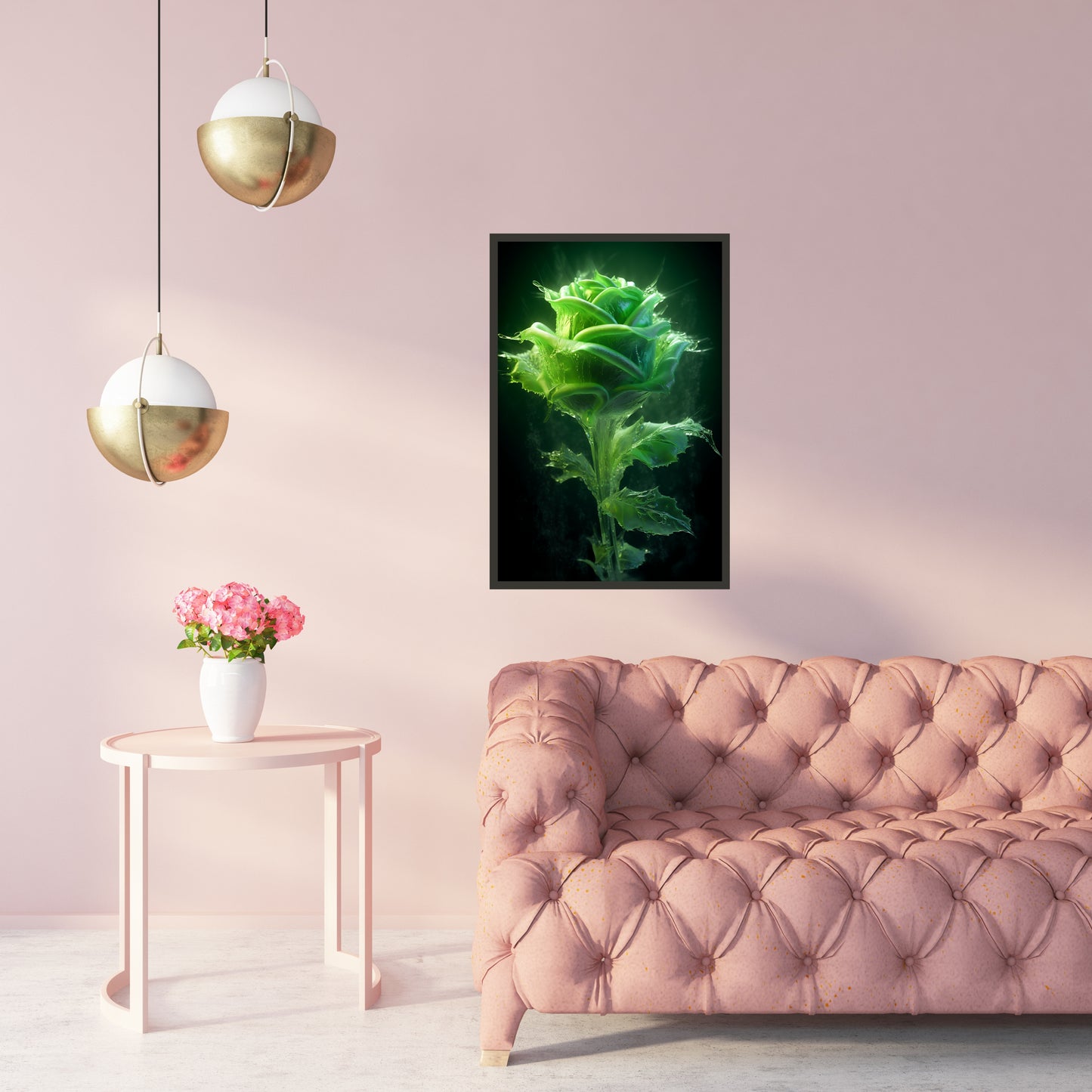 Beautiful Winter Color Rose Painting Wall Art