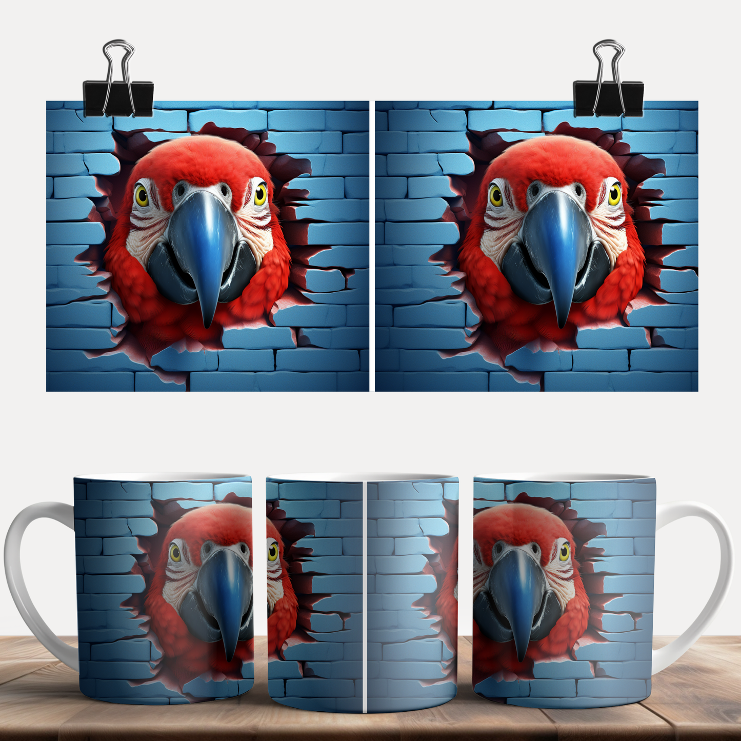 3D Parrot Mug