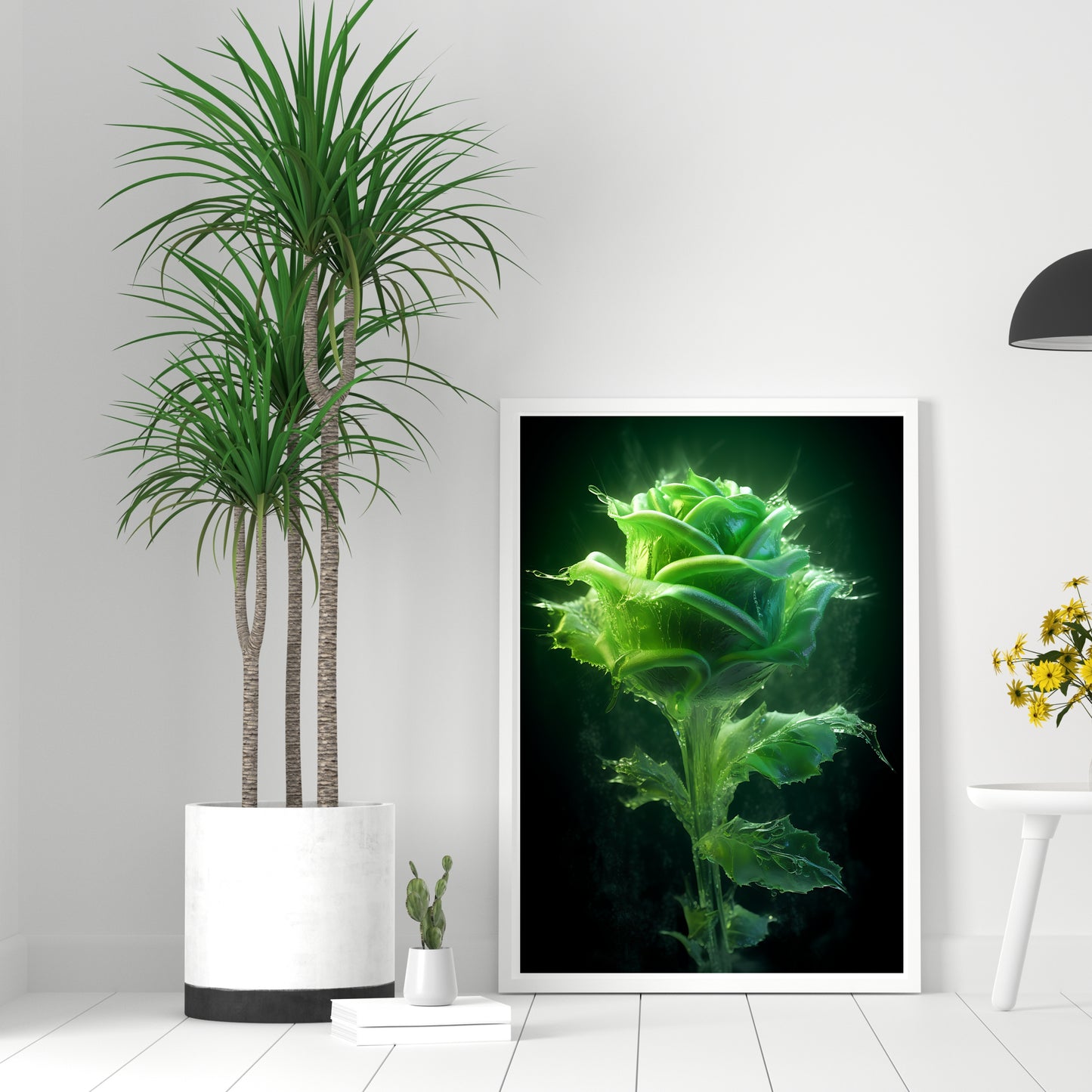 Beautiful Winter Color Rose Painting Wall Art