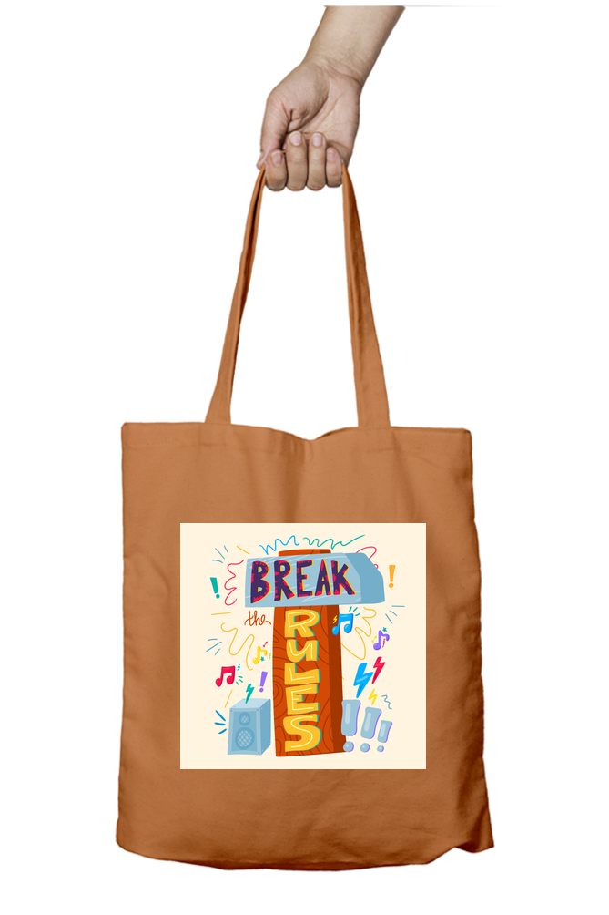 Break the Rules -  Tote Bags with Zipper