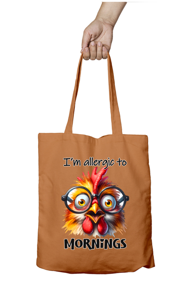 i am allergic to mornings - Tote Bags with Zipper