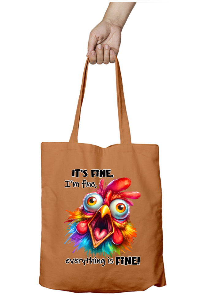 Its fine, I am Fine, Everything is Fine - Tote Bags with Zipper