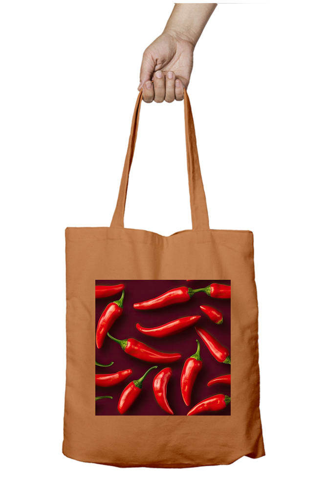 Chili pepper Tote Bags with Zipper