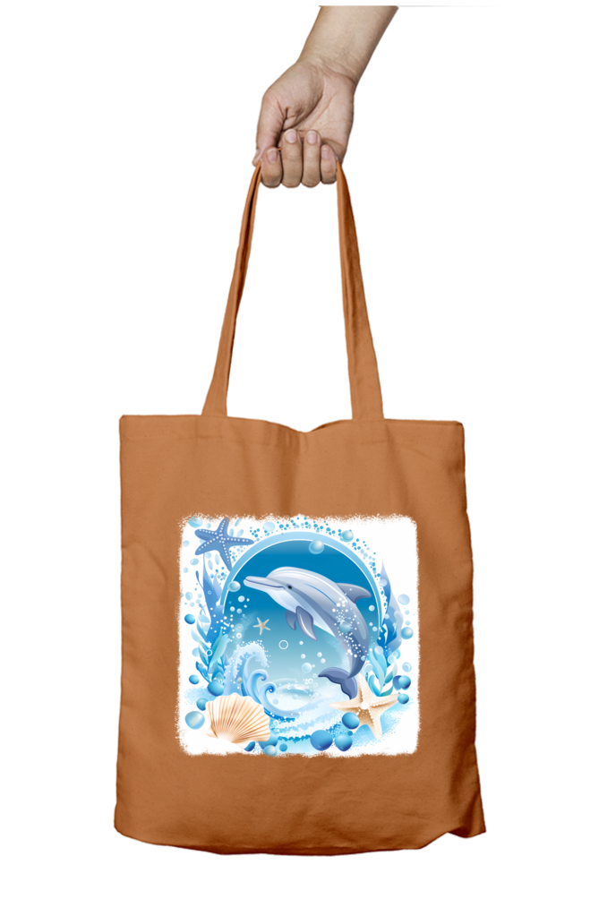 Dolphin Tote Bags with Zipper
