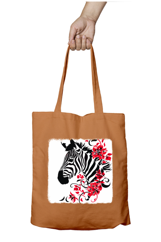Zebra Tote Bags with Zipper