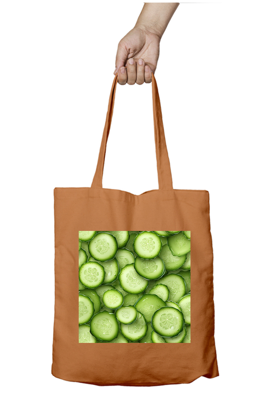 Fresh Cucumber Tote Bags with Zipper