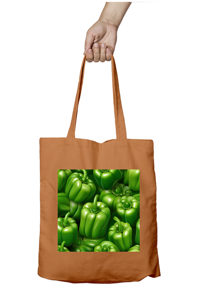 Green Chili Pepper Tote Bags with Zipper