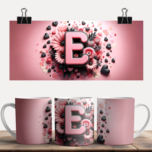 Valentine Alphabet E Mug