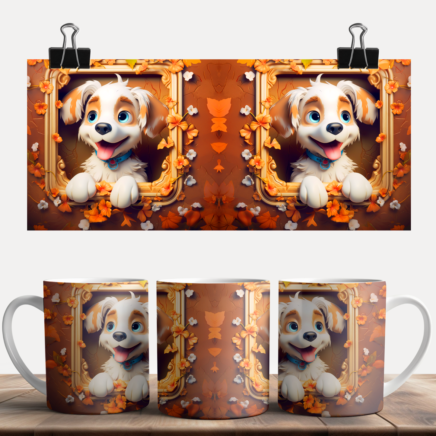 3d Animal dog mug