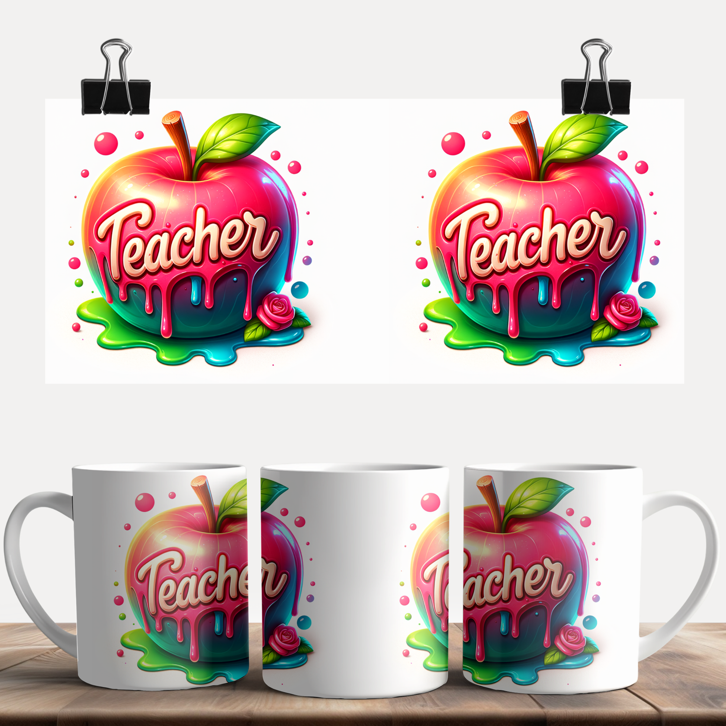 3D Apple Teacher Mug
