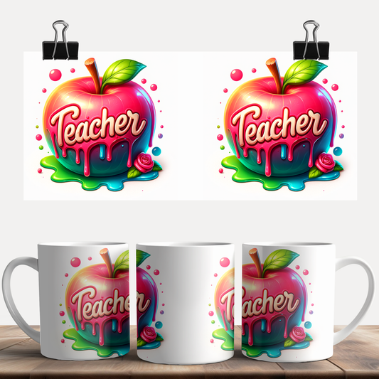 3D Apple Teacher Mug