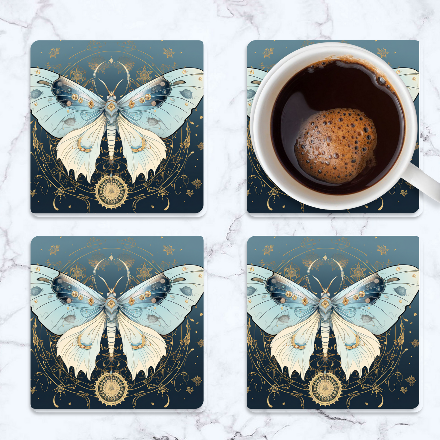 Butterfly Square Coaster