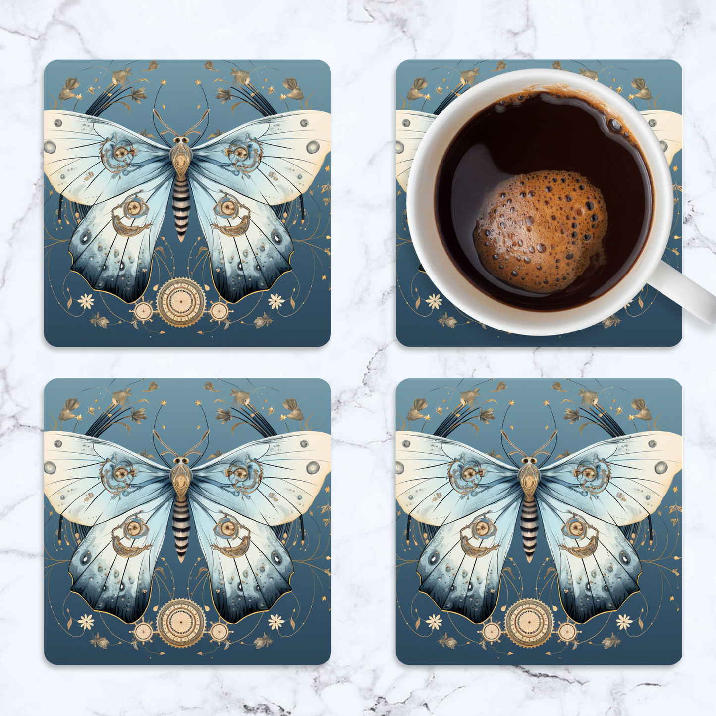 Butterfly Square Coaster