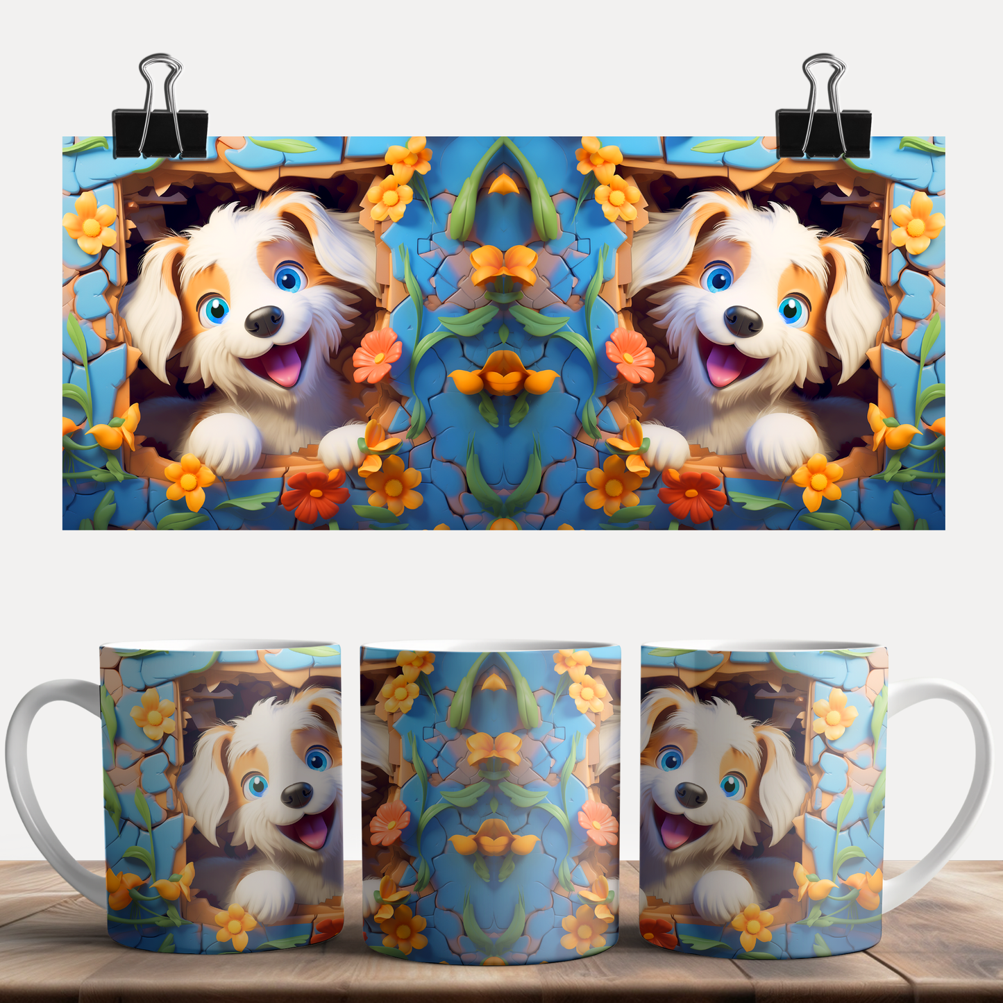 3d Animal dog mug