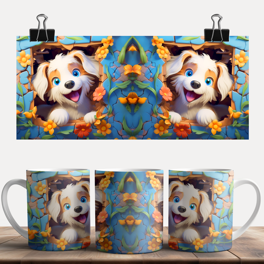 3d Animal dog mug