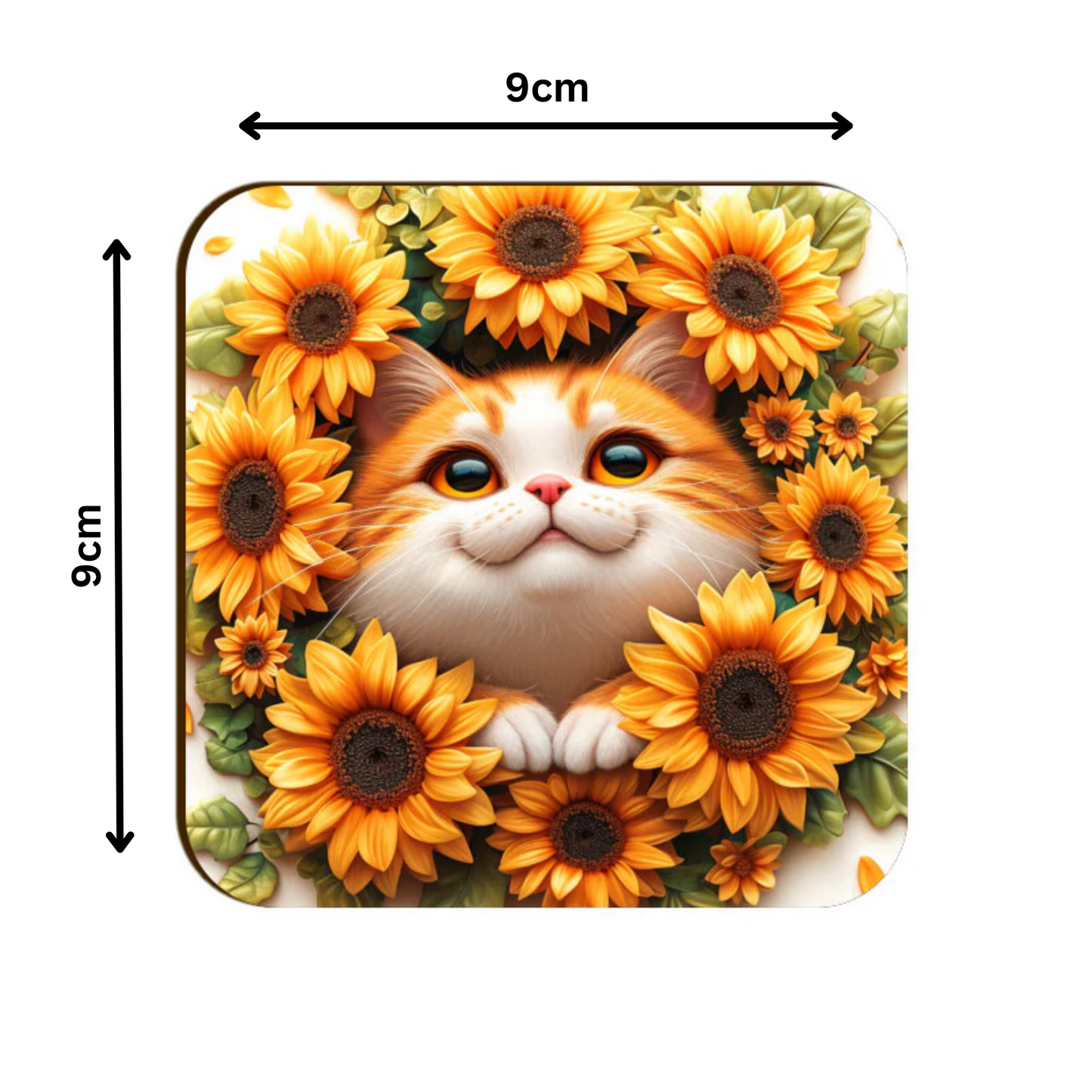 Cute Cat Square Coaster