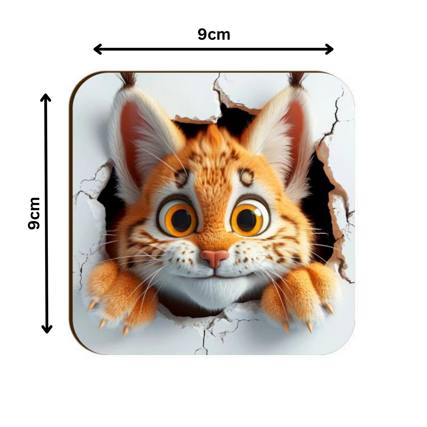 Cute Tiger Square Coaster