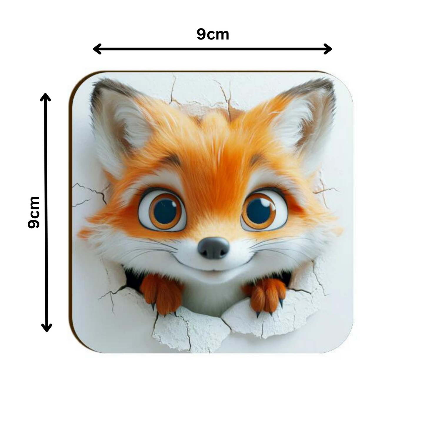 Cute Fox Square Coaster