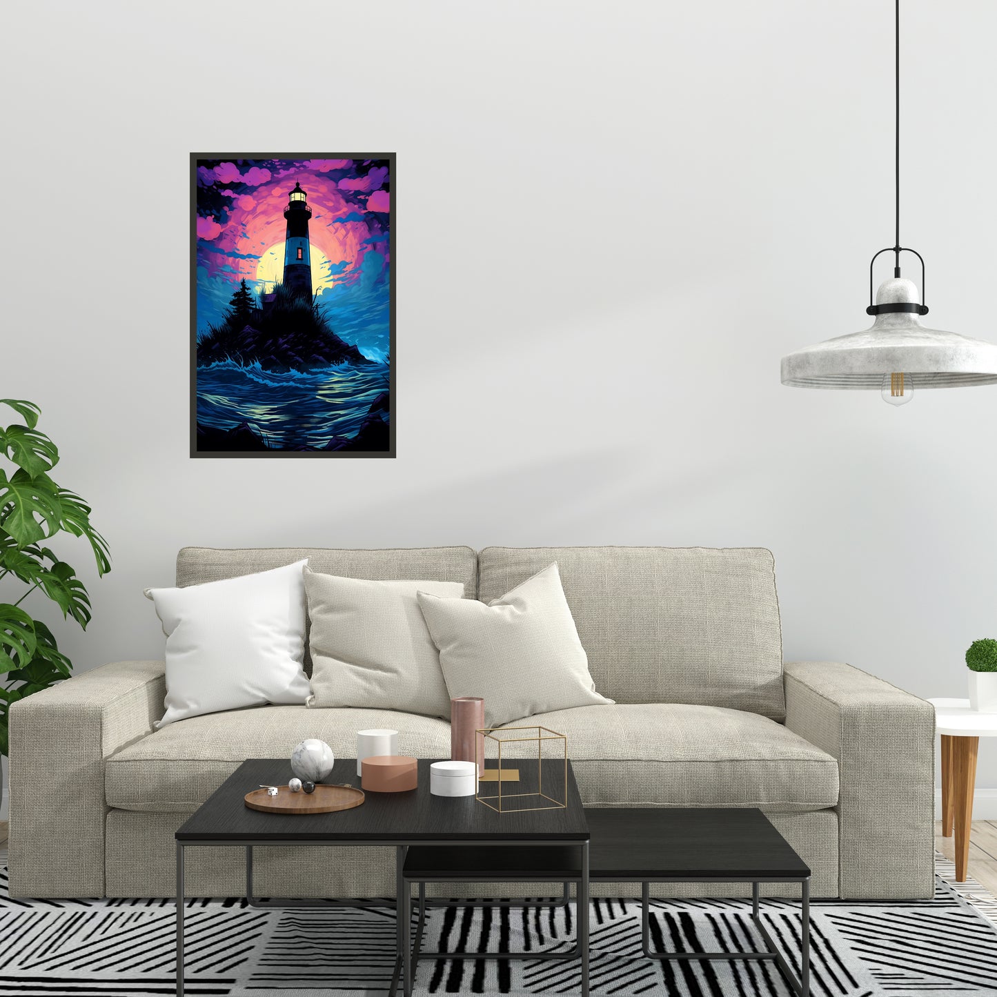 Lighthouse Painting Wall Art