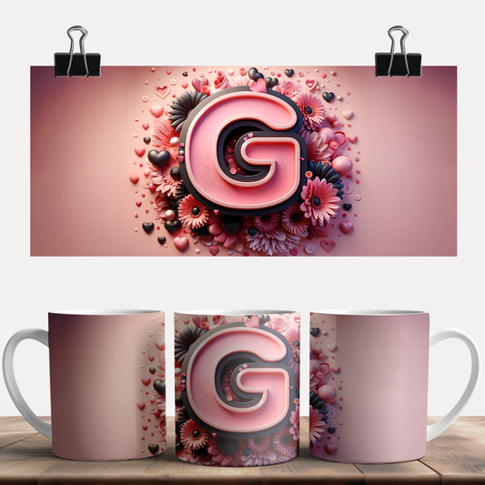 Valentine Alphabet G Mug