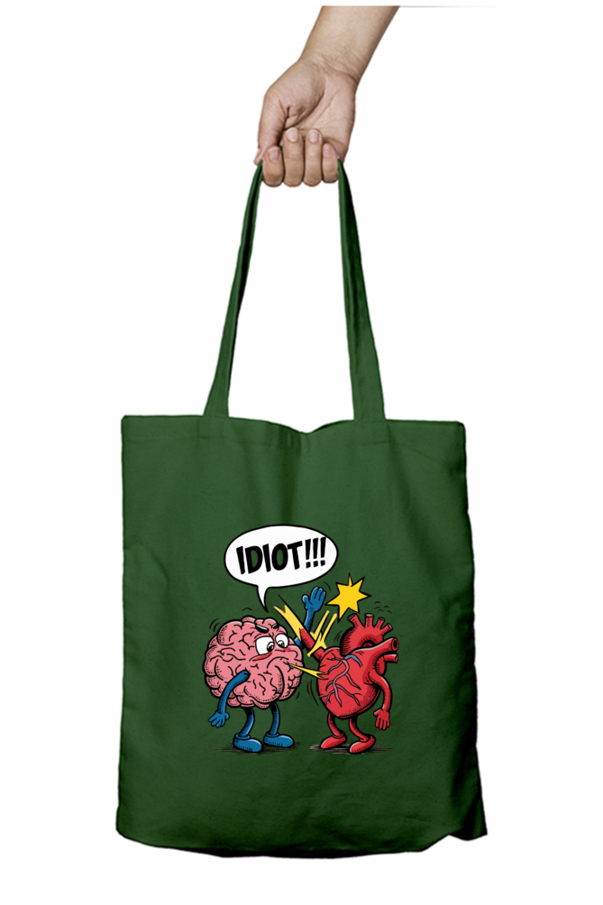 Brain Arguing with Heart - Tote Bags with Zipper