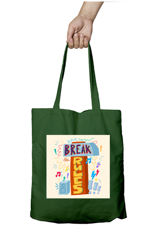 Break the Rules -  Tote Bags with Zipper