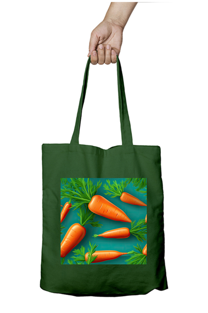 Fresh Carrot Tote Bags with Zipper