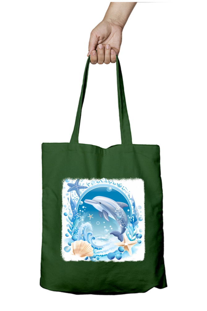 Dolphin Tote Bags with Zipper