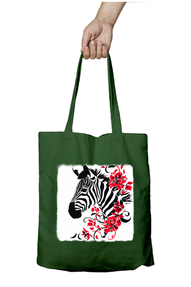 Zebra Tote Bags with Zipper