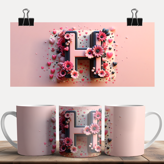 Valentine Alphabet H Mug