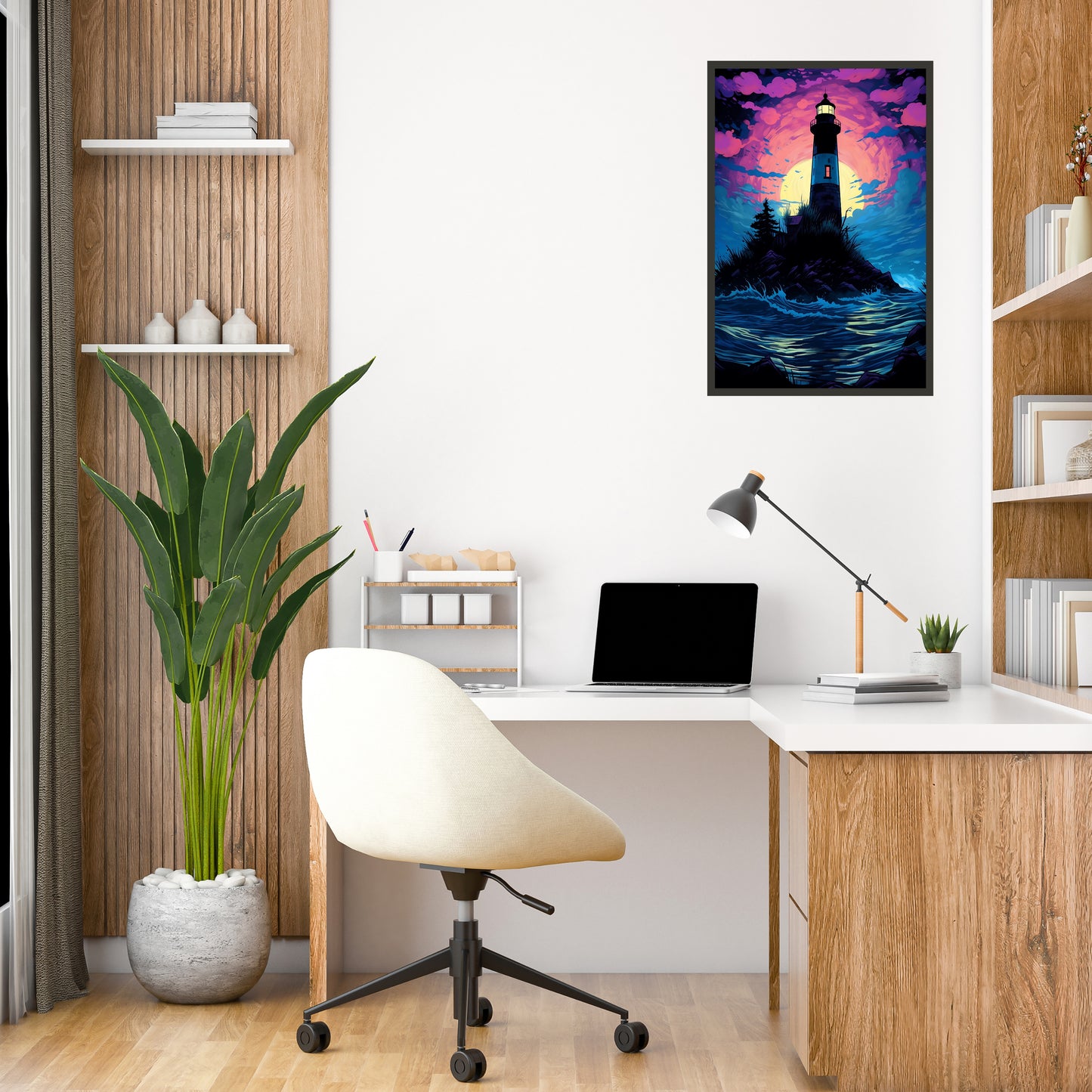 Lighthouse Painting Wall Art