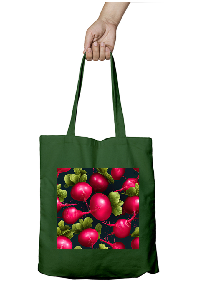 Beetroot Tote Bags with Zipper
