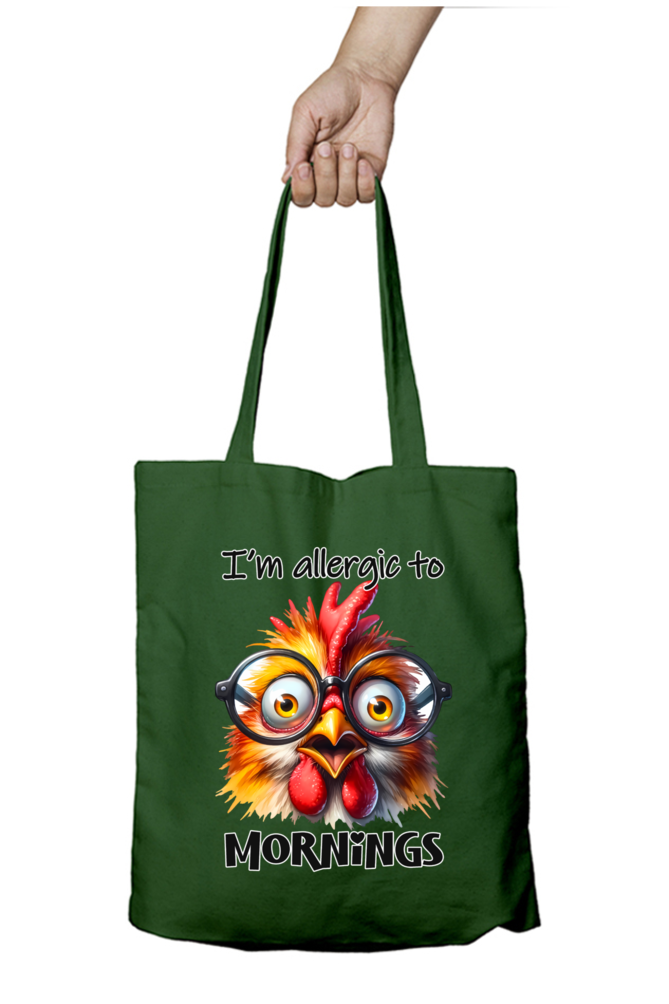 i am allergic to mornings - Tote Bags with Zipper
