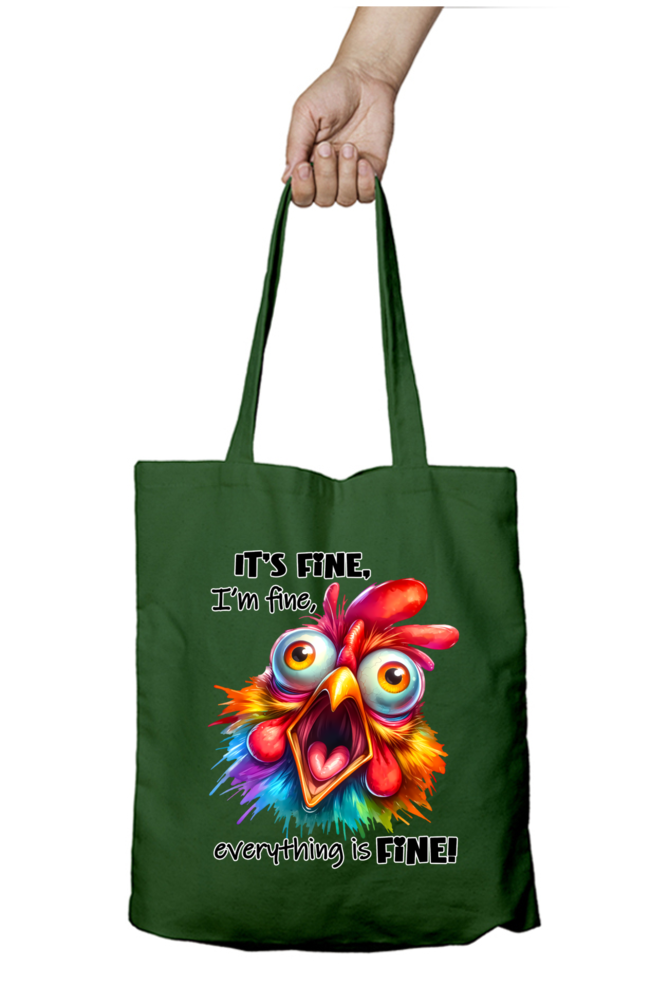 Its fine, I am Fine, Everything is Fine - Tote Bags with Zipper