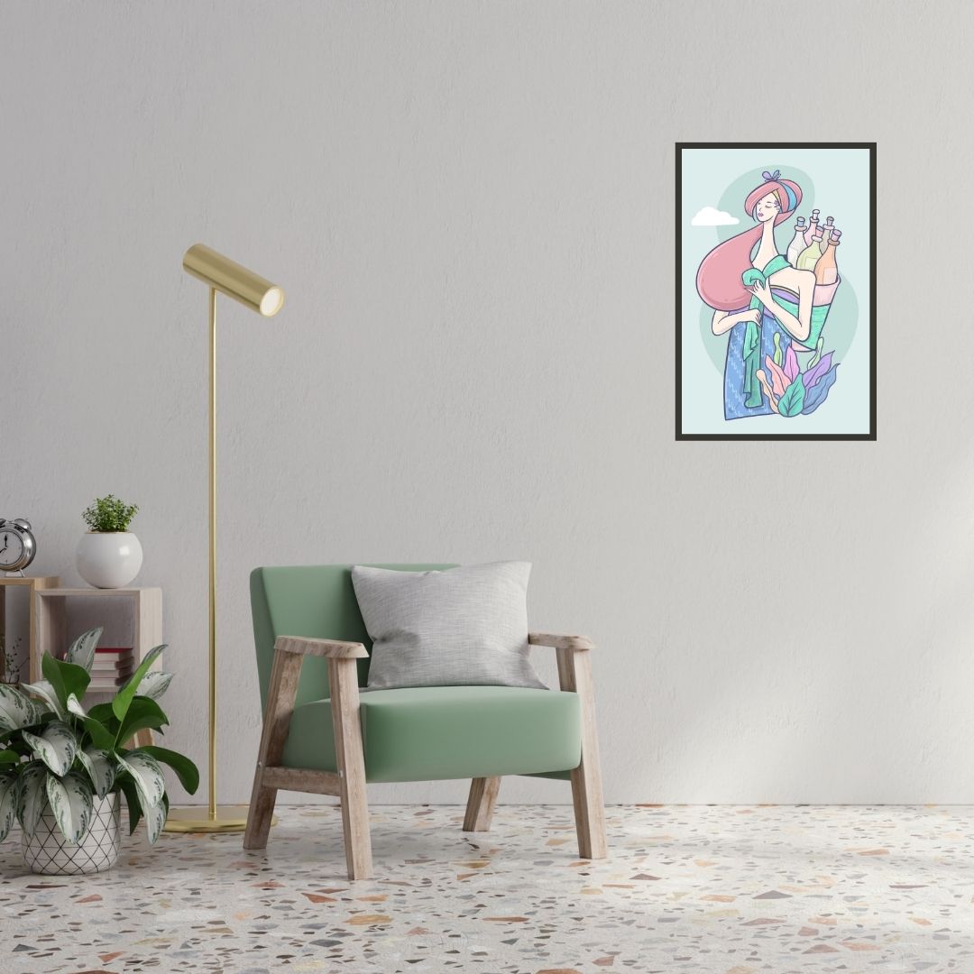 Woman Selling Traditional Drink Wall Art