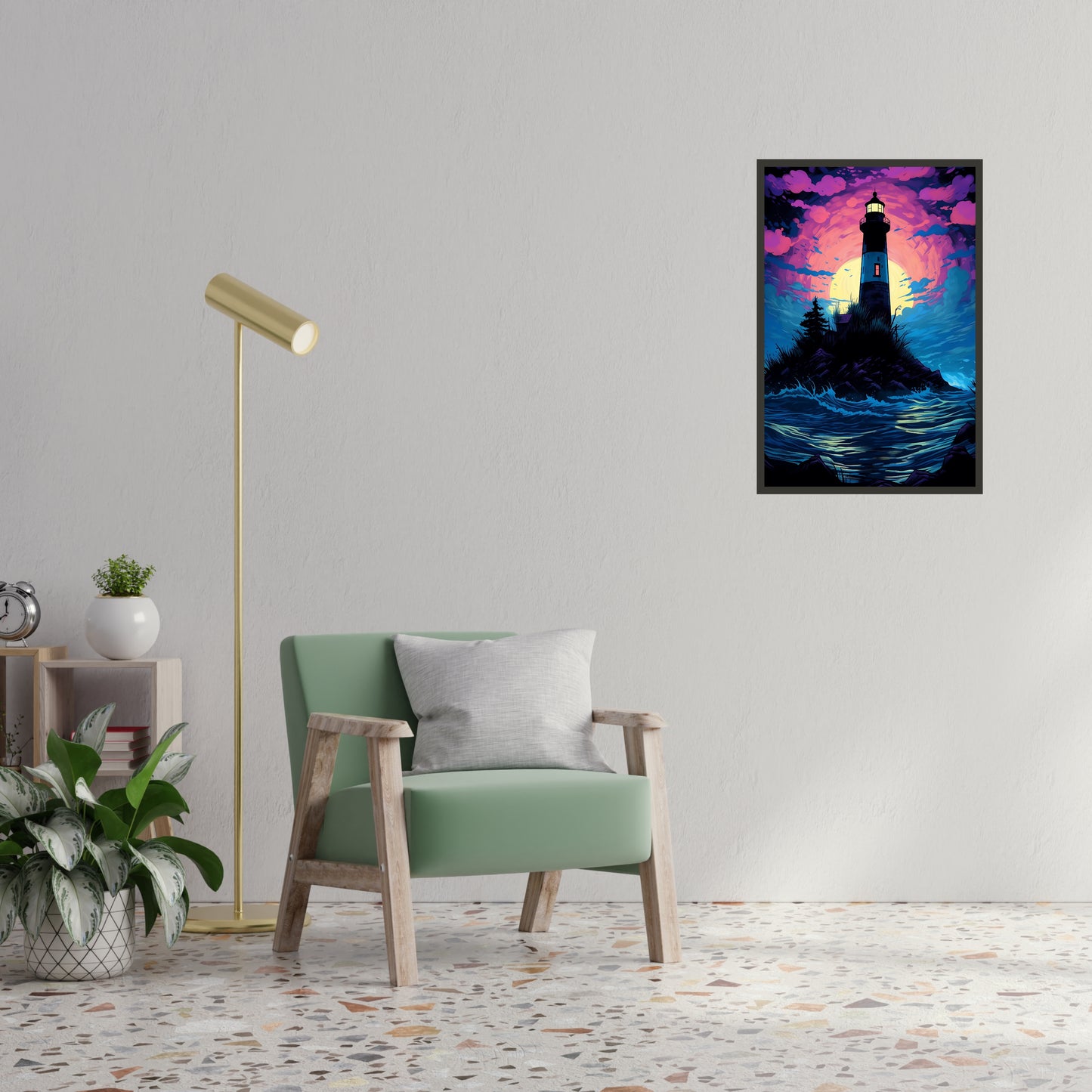 Lighthouse Painting Wall Art