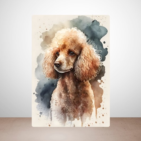 Metal Poster -Watercolor Poodle Dog