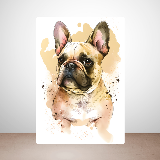 Metal Poster - Watercolor french bulldog