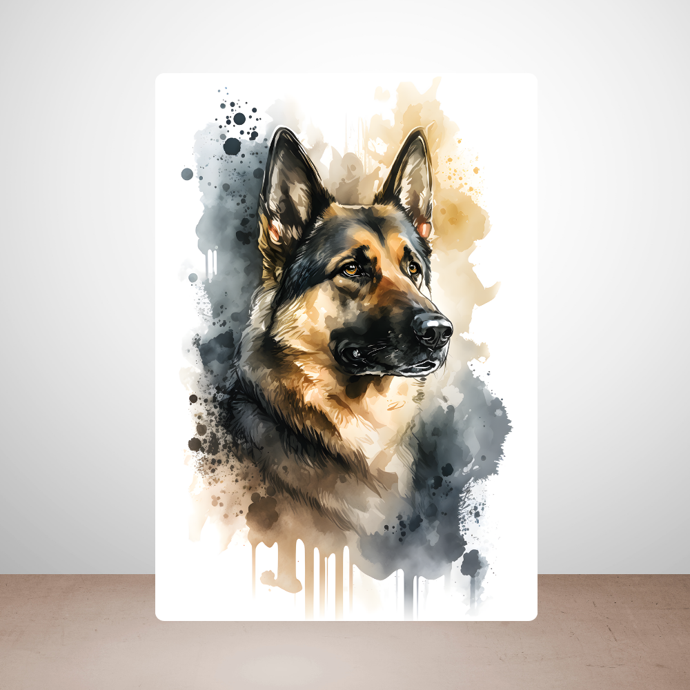 Metal Poster - Watercolor German Shepherd