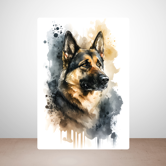 Metal Poster - Watercolor German Shepherd