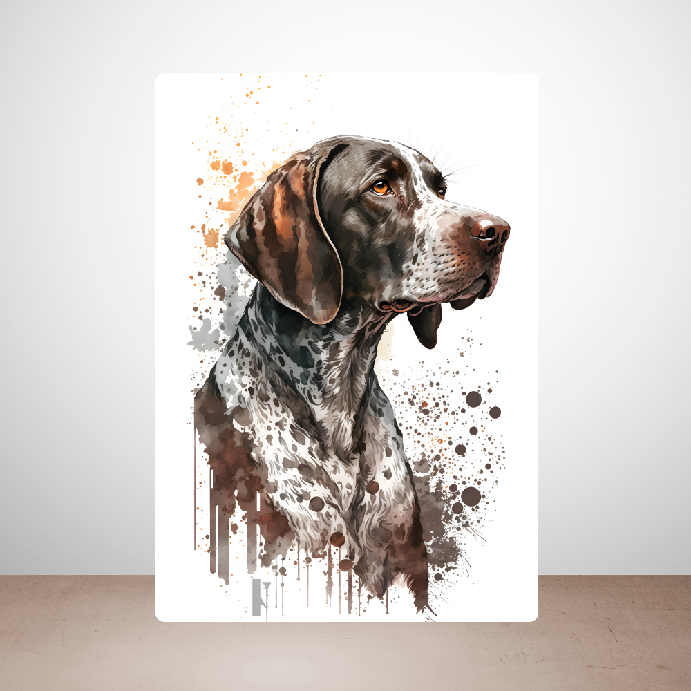 Metal Poster -Watercolor German Shorthaired Pointer dog
