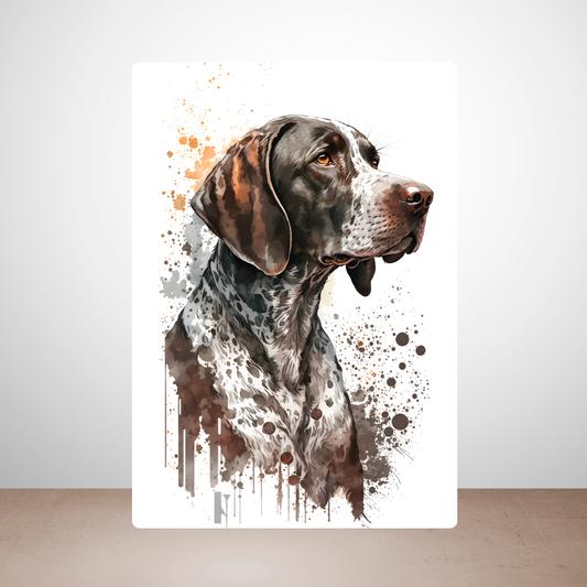 Metal Poster -Watercolor German Shorthaired Pointer dog