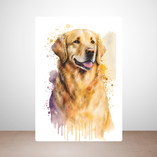 Metal Poster - Watercolor Golden Retriever