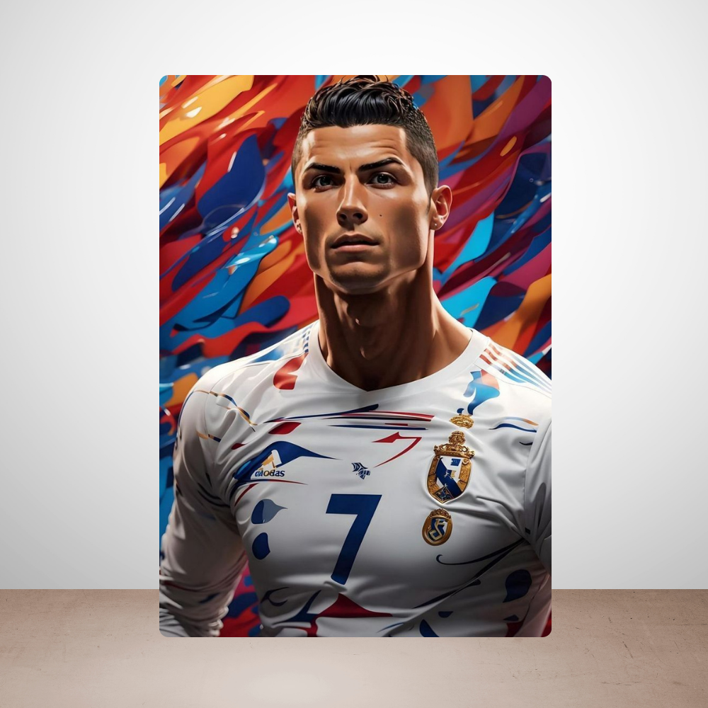 Metal Poster - Footballer Cristiano Ronaldo