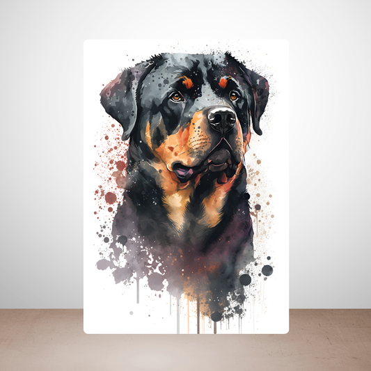 Metal Poster -Watercolor Rottweiler Dog